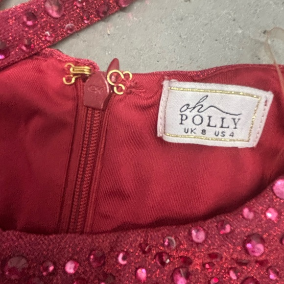Oh Polly Ruby Red Sequin Dress - Picture 1 of 6
